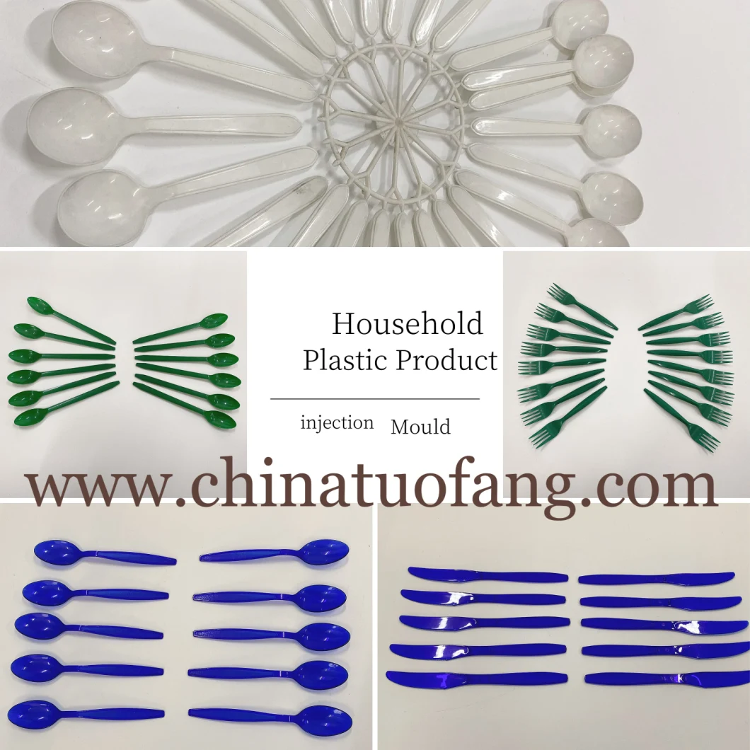 Muti-Cavity Plastic Injection Fork Knife Spoon Hot Runner Mould